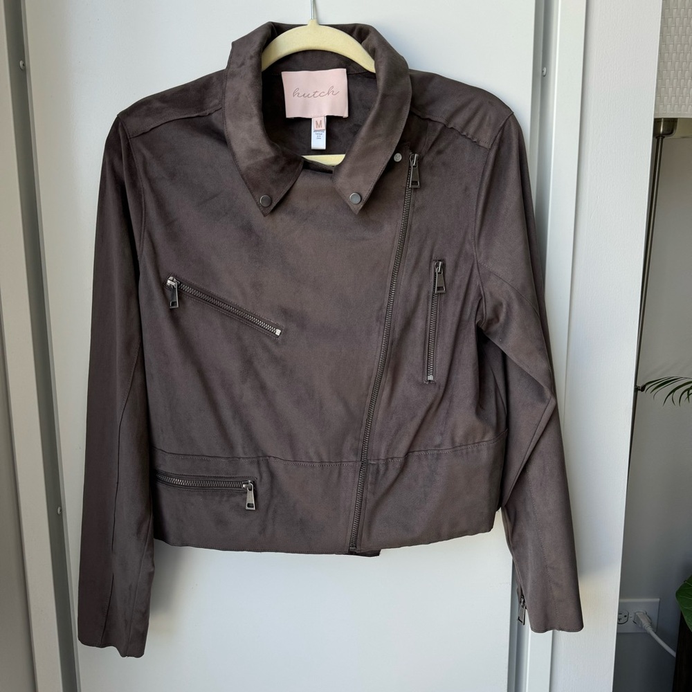 Anthropologie - Hutch Faux Suede Moto Jacket